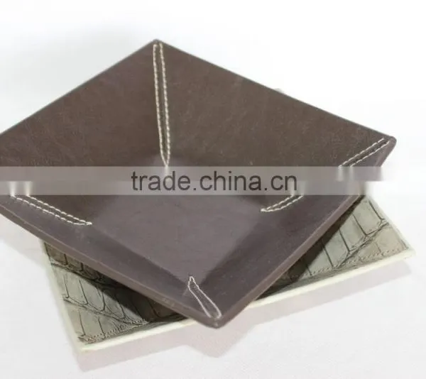 Professional Faux Leather Storage Tray/Square Cardboard Storage Tray photo-4