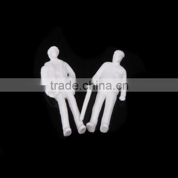 Model Figure, Plastic Miniature White Human Figure for 1/100 photo-3