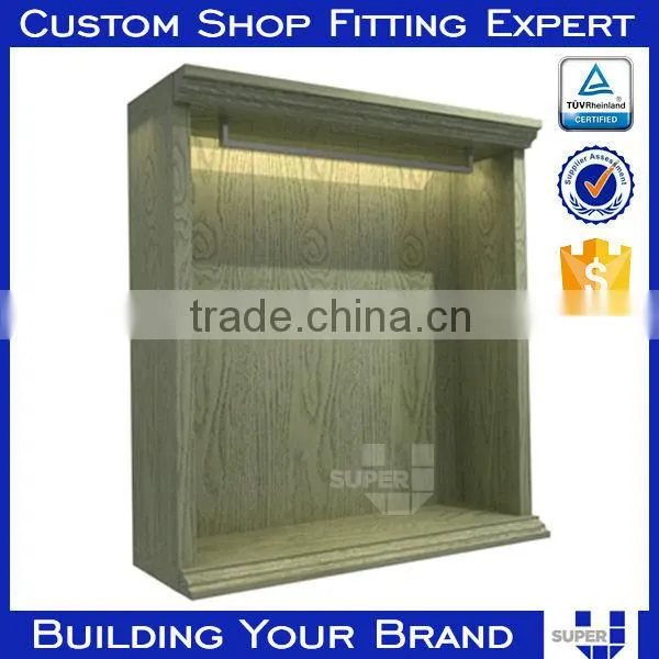 Tailor Made Spray Paint MDF Wood Shelf for Shop With LED Lighting photo-3