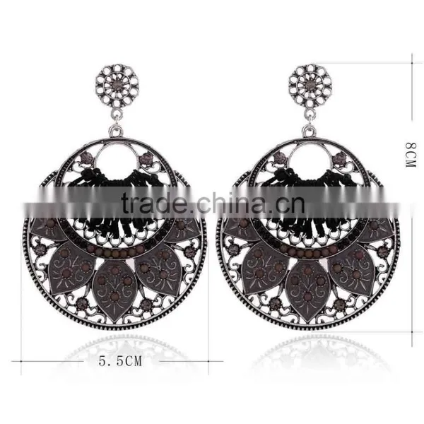 2016 New Arrival Summer Beach Party Earring Beaded Hoop Earring for Girls photo-3