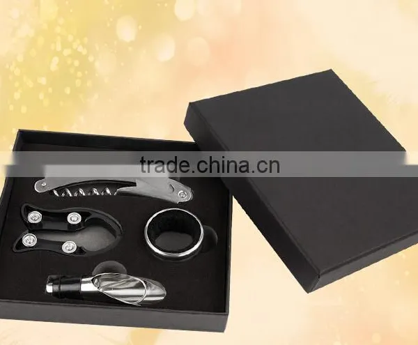 Promotional New Design High Quality Paper Box Wine Gift Box, Luxury Wine Opener Tool Gift Set With Paper Box Packed photo-2