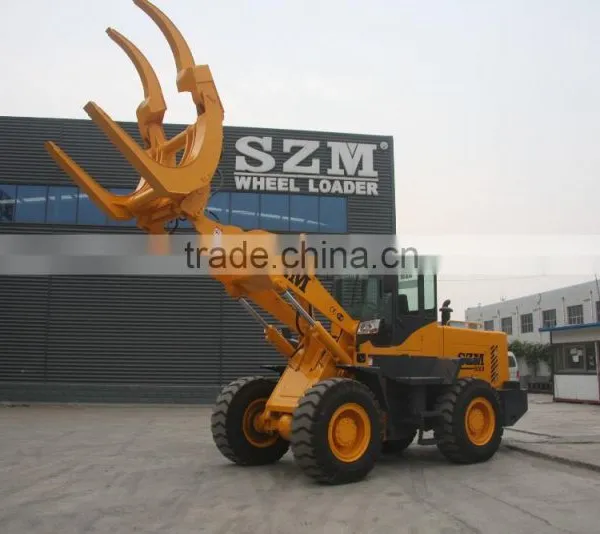SZM High Dumping Height Wheel Loader With Wood Fork