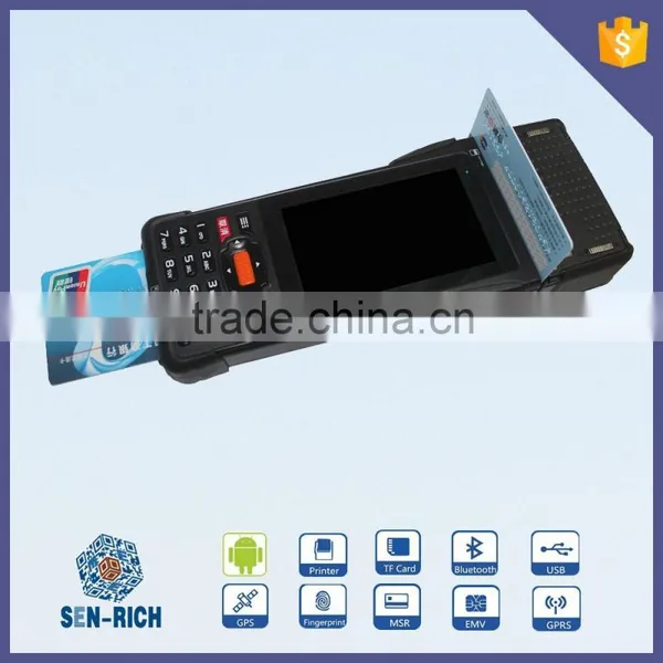 Android Handheld EFT POS Terminal with Thermal Printer,2D,Fingerprint,NFC Reader