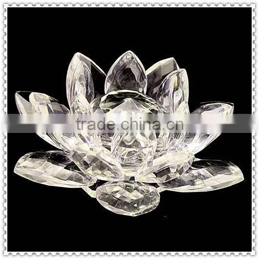 Handcrafts Clear Crystal Lotus Decoration for Wedding Gifts
