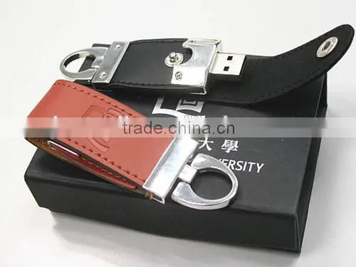 Hot Sale New Design Luxury Usb Flash Drive, Embossed Logo Leather Usb 1GB to 64GB photo-4