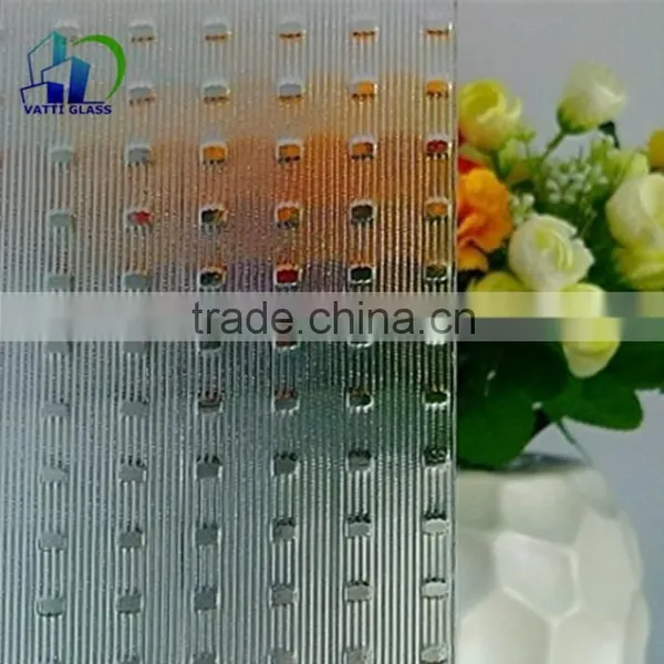 Clear Patterned Glass Partition for Kitchen Pressed Glass Patterns photo-4