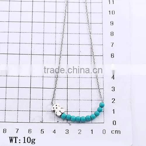Guangzhou Biggest Wholesale Fashionable Ceramic Pearl Silver Chain Necklace photo-6