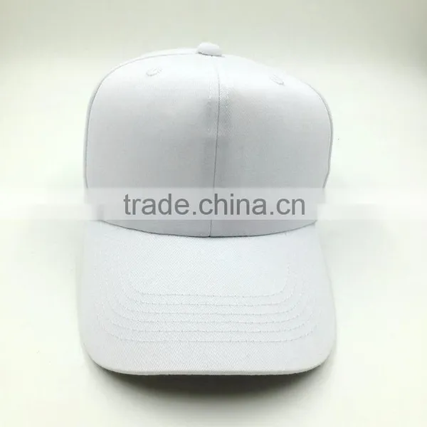 White Color 100% Cotton Twill Blank Baseball Cap photo-2