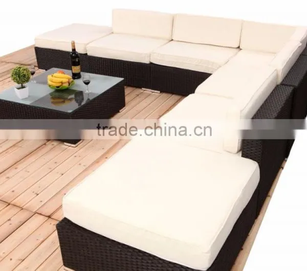 Weatherproof and Fireproof Rattan Garden Cheap and Simple 10pcs Ratta Sofa Sets photo-2