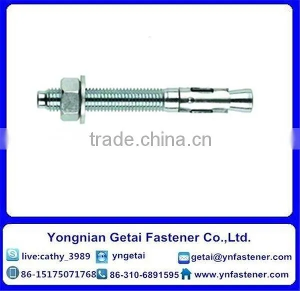 HDG Carbon Steel M10*70 Wedge Anchor Silver White Zinc-plated With Nut and Washer photo-5