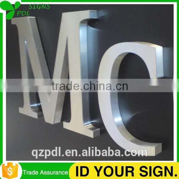 PDL 3D Built Up Stainless Steel Letters With Brass Finished photo-2