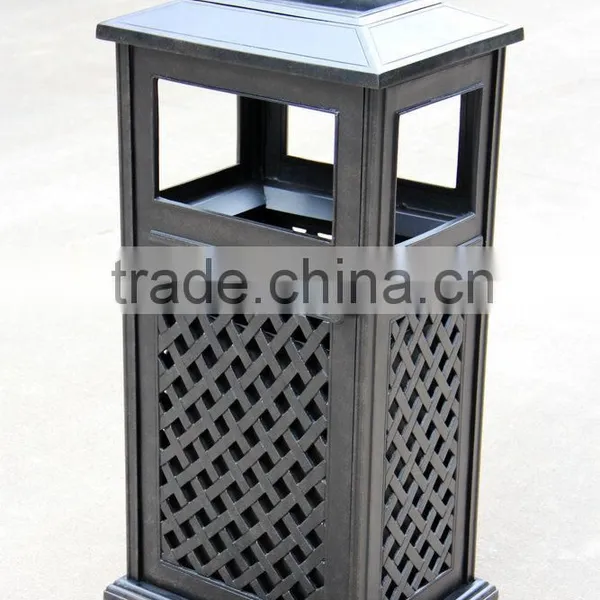 2016 New Design Cast Aluminum Garbage Can Trash Hideaway Antique Bronze Finish&Biolocor Powder Coating photo-2