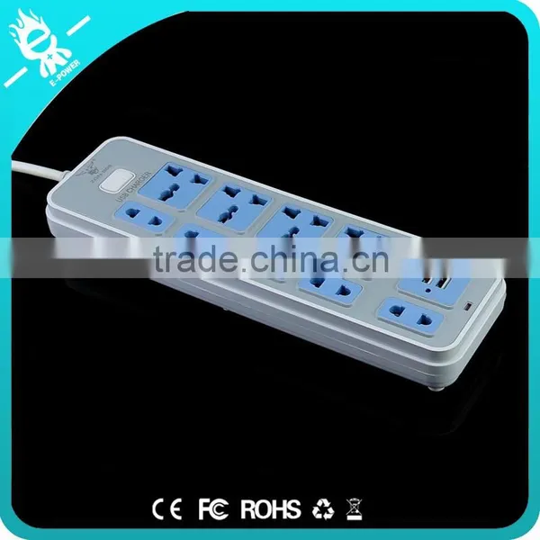 Usb Power Outlet European Cable 2 3 Pin Electric Plug Socket With Switch photo-2