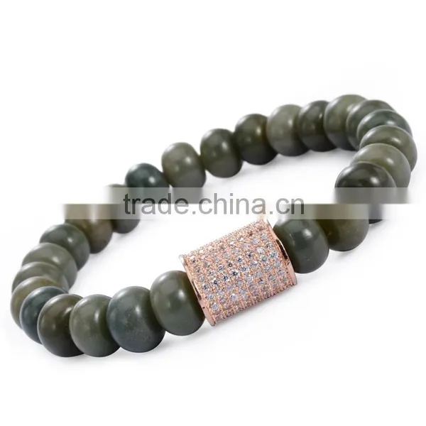 2016 Hot Handmade Fashion Tibetan Jewelry Green Bracelet Bangle Bead With Diamond photo-2