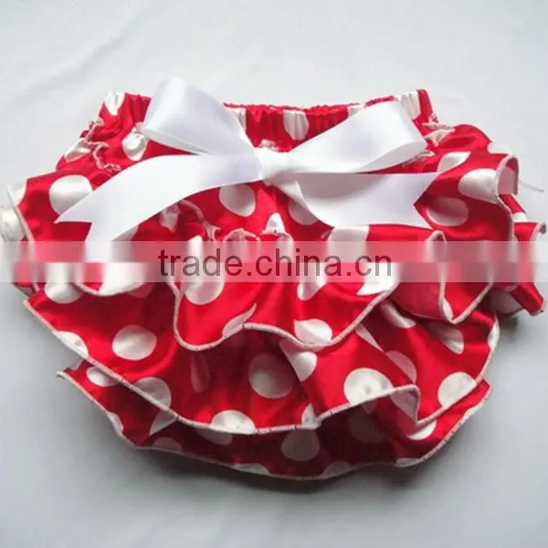 New Arrival Cotton Cute Baby Chiffon Ruffle Bloomer With Bowknot, Stain Baby Diaper Cover for Infant &Toddlers Baby Shorts photo-4