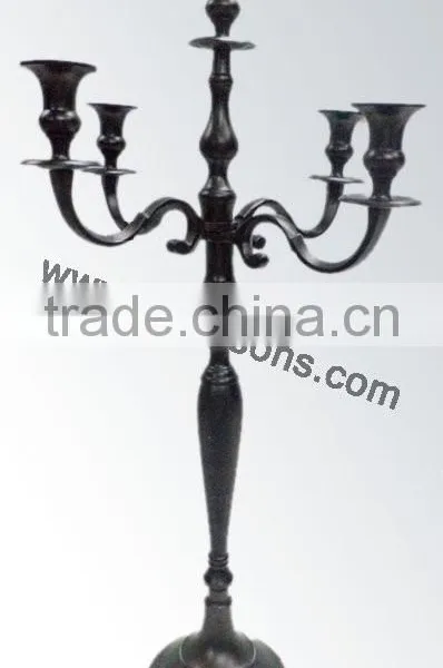 Black Party Use Candelabra Weddings And Metal Religious Candelabra For Decorative Church photo-5