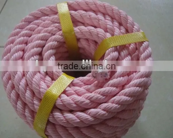 4 Strands Twisted 26mm PE Plastic Rope for Shipping and Fishery photo-4