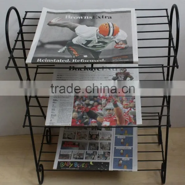 Mid Century Modern Wire Rack Magazine Stand photo-3