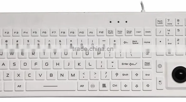 JH-IKB800 Industrial Silicone Keyboard With Trackball 106 Keys Waterproof and Washable