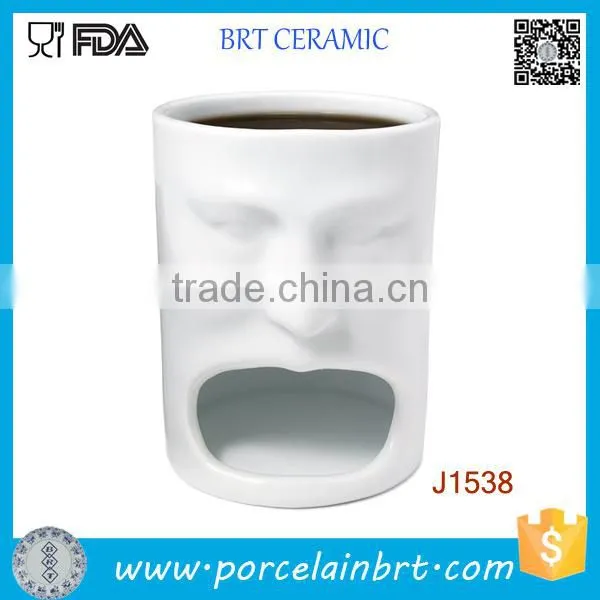 Special Man Face Design Coffee Mug With Cookie Holder photo-2