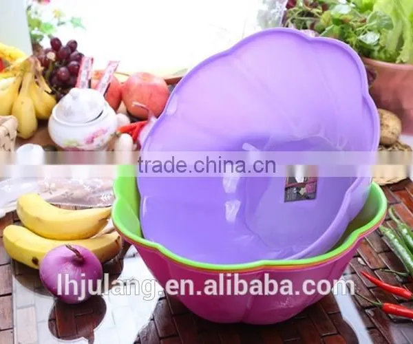 Household Plastic Salad Bowl / Plastic Fruit Basket photo-3