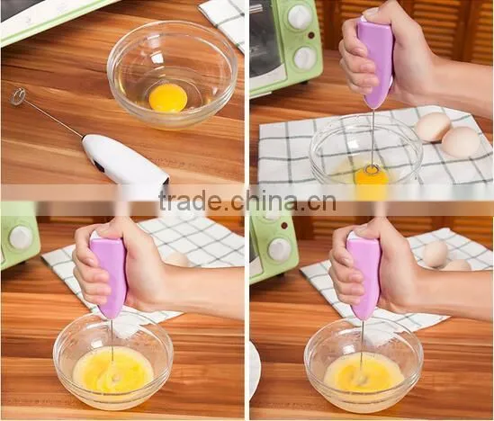 Electric Egg Beater Battery Operate Egg Beater Coffee Frother photo-3