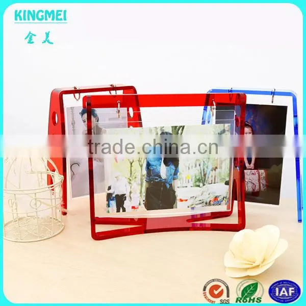 KM-VP94 Creative Design Scrolling Acrylic Swing Shape Photo Moving Picture Frame photo-4