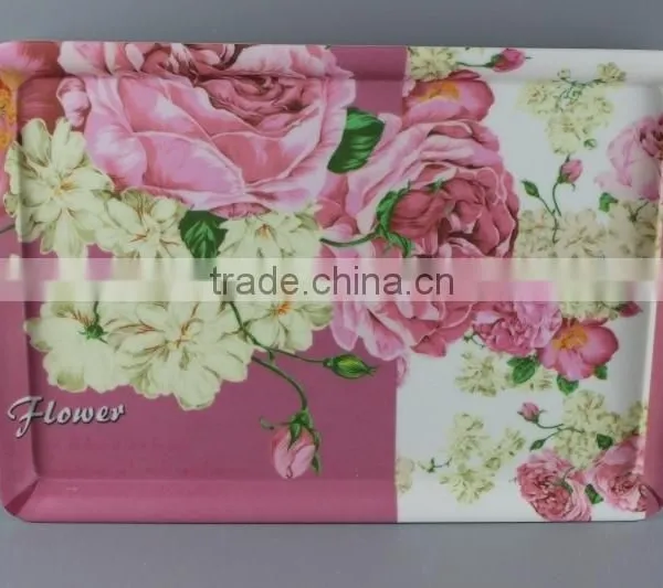 Flower Melamine Plastic Serving Trays photo-4