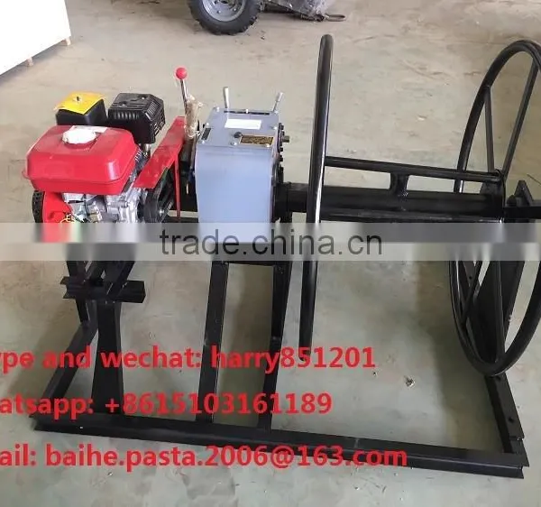 3T Cable Winding Machine With Gasoline Engine, Steel Wire Winding Machine, Wire Rop Winding Machine photo-2