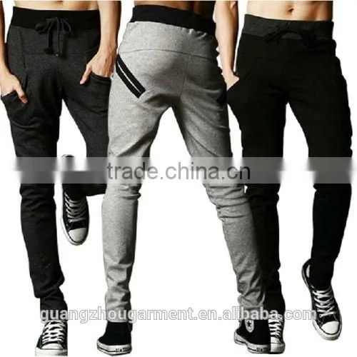 Casual Wholesale Custom Men's Cotton Blank Training Running Track Thick Sweatpants Jogger Sports Pants in 2015 Winter/autumn photo-2