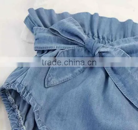 Blue Denim Bloomer Baby Diaper Cover Size for Newborn to 24 Month photo-2