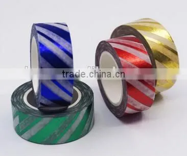 Foil Striped Washi Masking Decorative Tape photo-4