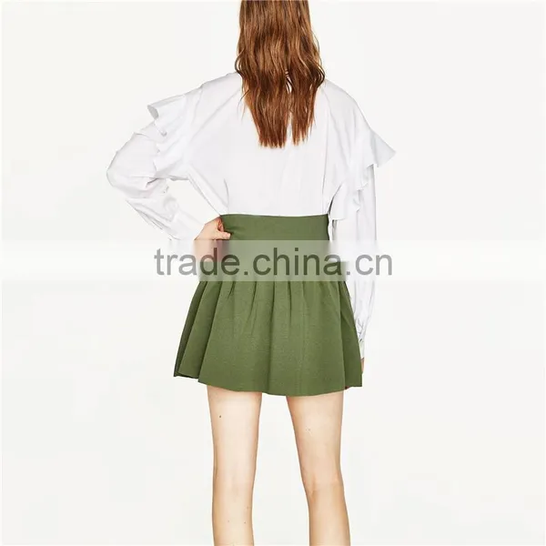 2017 OEM Spring Pleated Young Mini Oasis Skirts With Cords photo-4