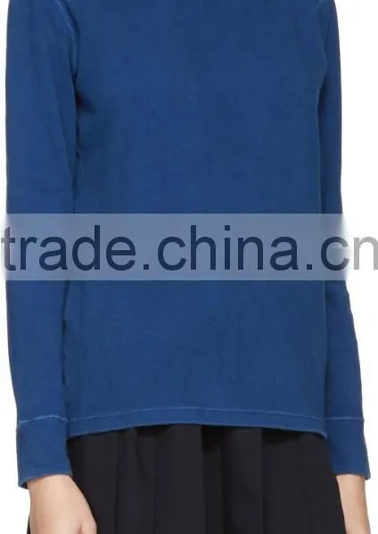 Custom Made Rib Knit Stretch Cotton Polyester Blended Turtleneck Pullover photo-2