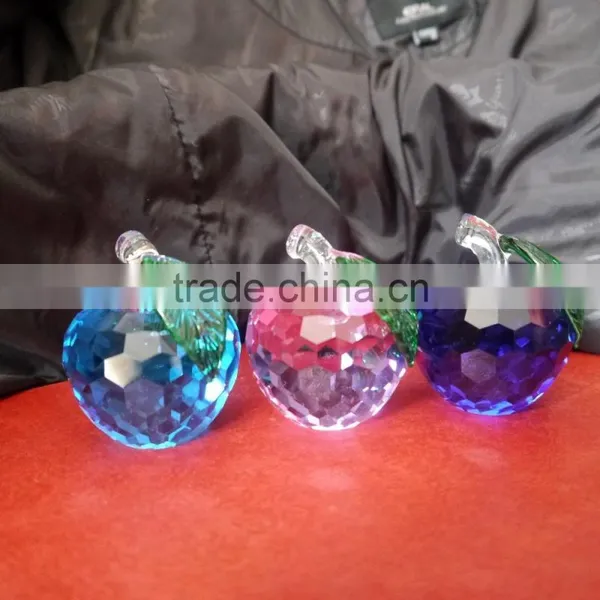 Beauty Blue Crystal Apple ,crystal Gift ,crystal Christmas Gift photo-6