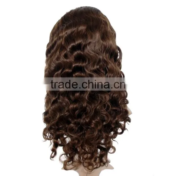 10 -24 Inch 4# Body Wave Virgin Brazilian Hair Half Lace Front Wig photo-6