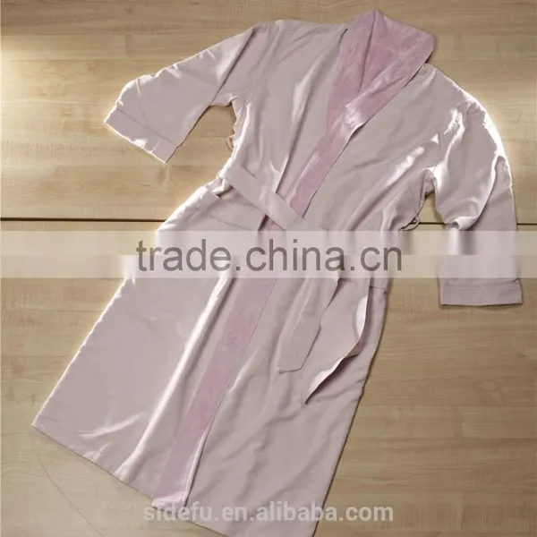 Luxury Hotel Unisex Men Women Double Layer Terry Lined Microfiber Bathrobe Wholesale photo-4