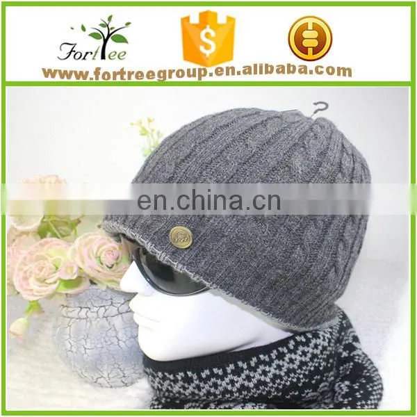 Promotional Wholesale Cashmere Knitted Beanie Hat