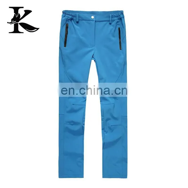 Women Winter Outdoor Polyester Bonded Micro Fleece Softshell Trousers photo-4