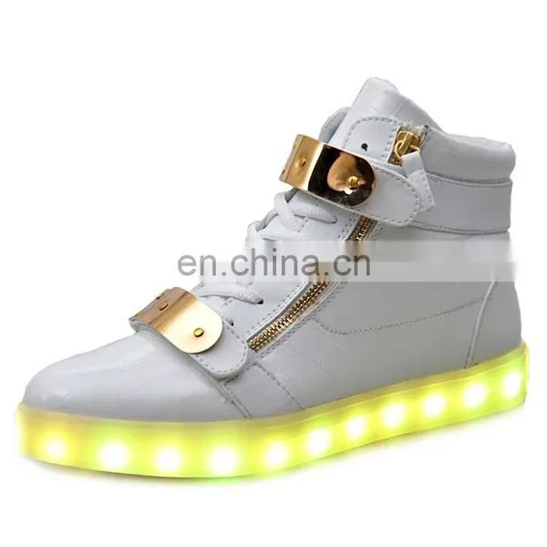 Wholesale Footwear New Design Ladies Light Shoes Men Women Dancing Shoes Luminous High Cut LED Shoes Sneakers photo-2