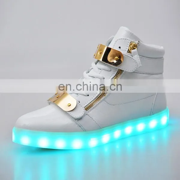 Wholesale Footwear New Design Ladies Light Shoes Men Women Dancing Shoes Luminous High Cut LED Shoes Sneakers photo-5