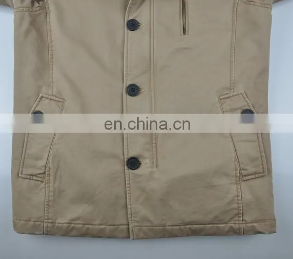 Lastest Fashion Cotton Casual Sherpa Lining Mens Parka Jacket photo-5