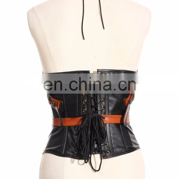 Steampunk Soft Boned Gear Corset With Removable Collar photo-2