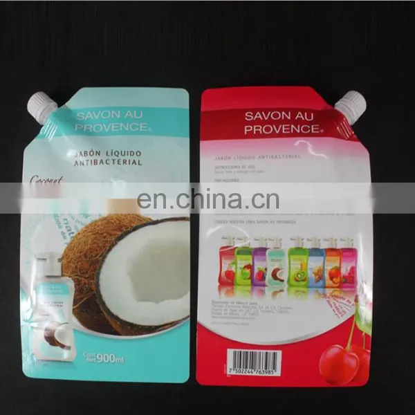 Environmental Protection Stand up Food Grade Plastic Reusable Squeeze Spout Pouch For Juice/Milk photo-2