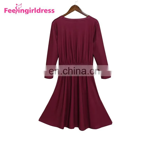 Free Shipping Red Blank Soft Plus Size Kimono Mini Women Dress photo-2