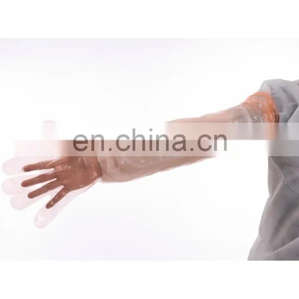 Disposable PE Long Sleeve Gloves Plastic Gloves photo-2