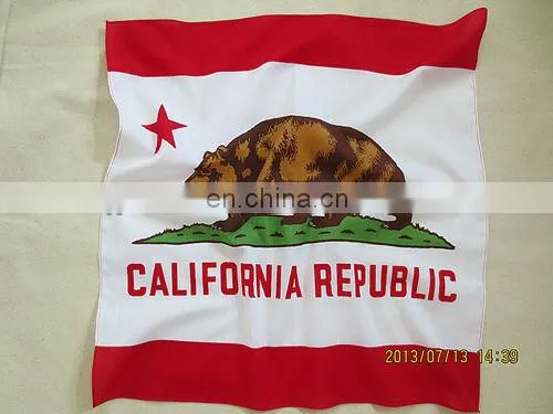 CALIFORNIA REPUBLIC Flag Bandanas ,100% Cotton