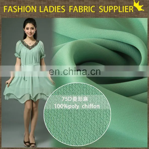 2014 Fashional Attractive Filament Polyester 75D Chiffon for Girl's Garment photo-4