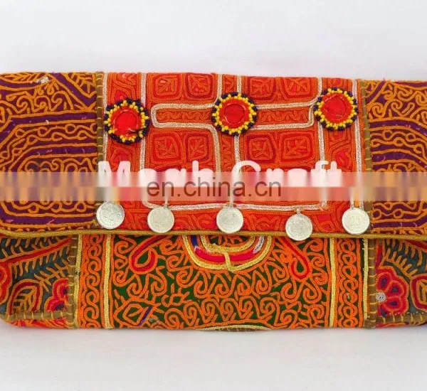 Vintage Tribal Banjara Clutch Boho Kutch Tribal Clutch Ethnic Tribal Coin Clutch photo-3