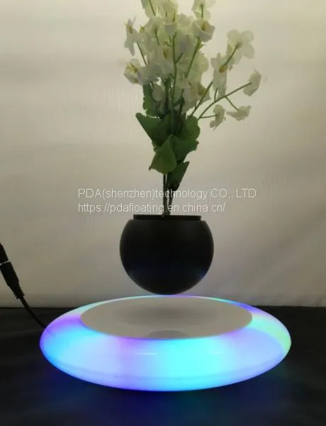 Led Light Magnetic Floating Levitae Bottom Air Bonsai Planter Flowerpot photo-5